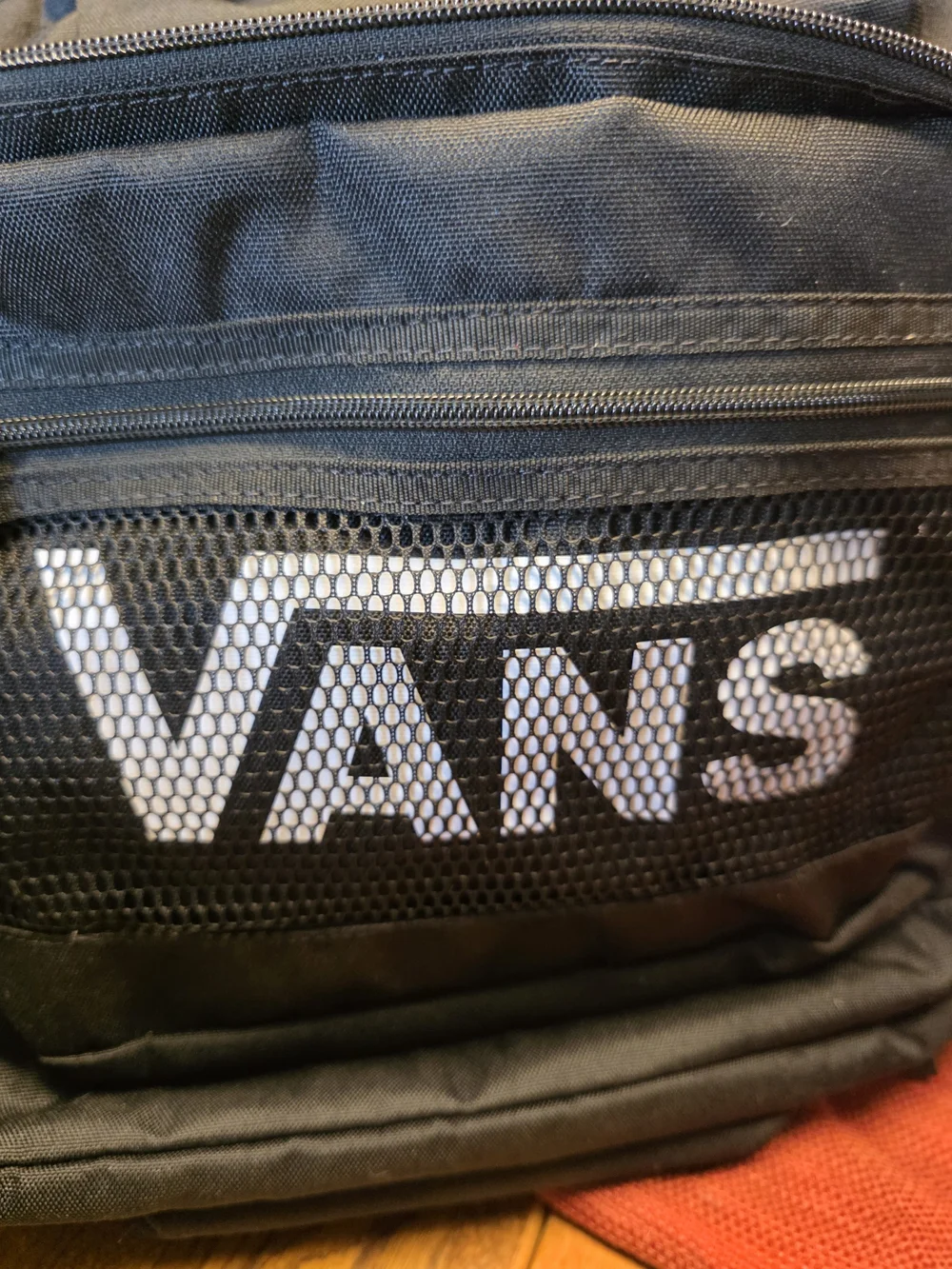 Vans Black Backpack with White Logo